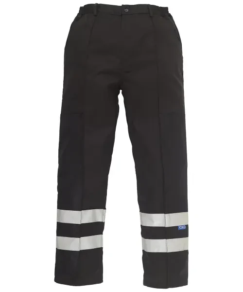 Yoko Reflective Polycotton Ballistic Trousers (BS015T) Black