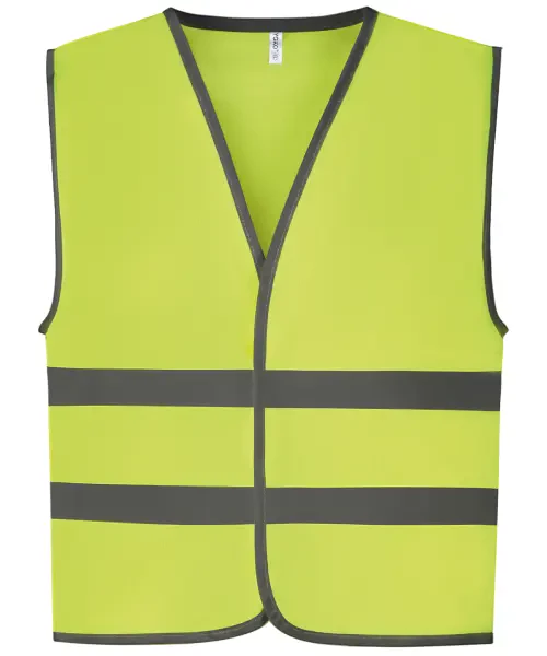 Yoko Hi-Vis Reflective Border Kids Waistcoat (HVW102CH) Yellow