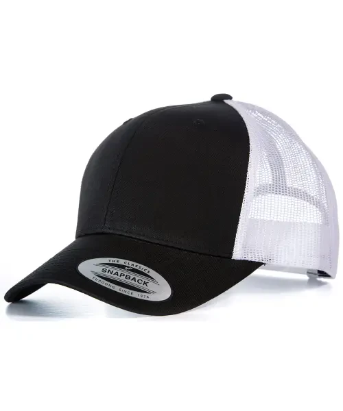 Flexfit by Yupoong Retro Trucker Cap (6606) Black/White