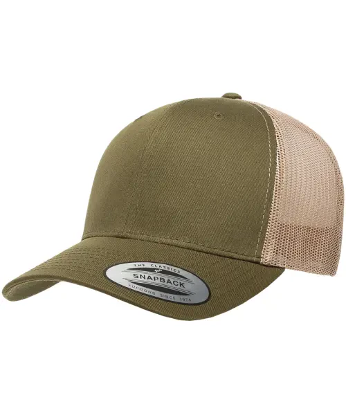 Flexfit by Yupoong Retro Trucker Cap (6606) Moss/Khaki