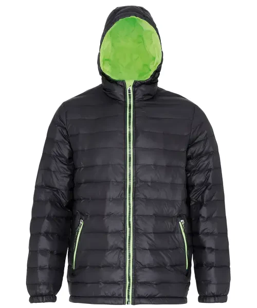 2786 Padded Jacket Black/lime