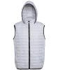 2786 Honeycomb Hooded Gilet White