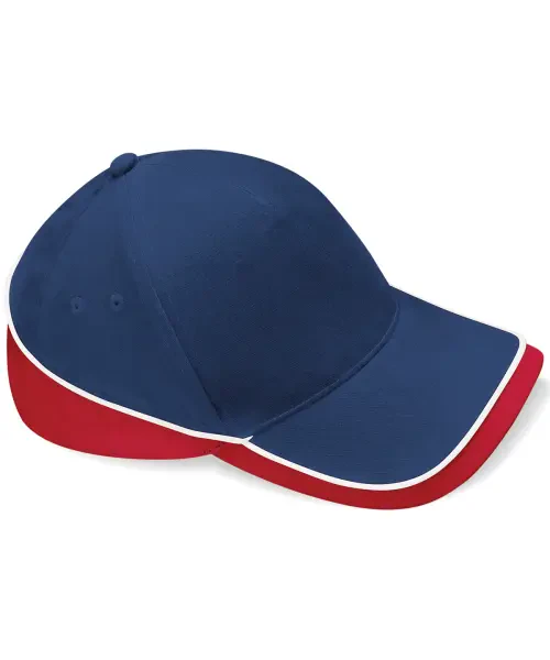 Beechfield Teamwear Competition Cap French Navy/Classic Red