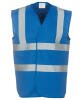 Yoko Hi-Vis 2 Band and Braces Waistcoat (HVW100) Royal Blue