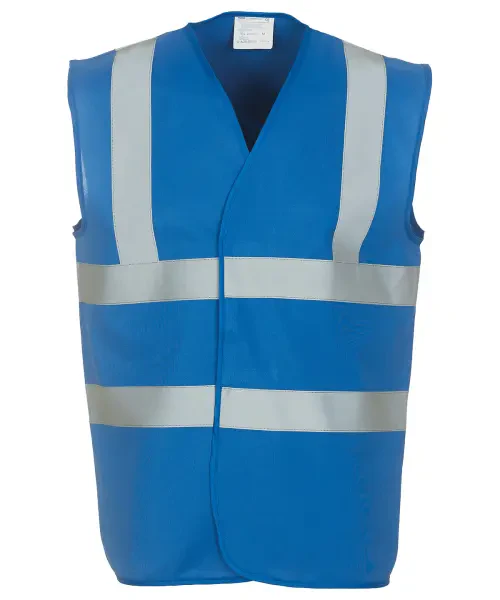 Yoko Hi-Vis 2 Band and Braces Waistcoat (HVW100) Royal Blue