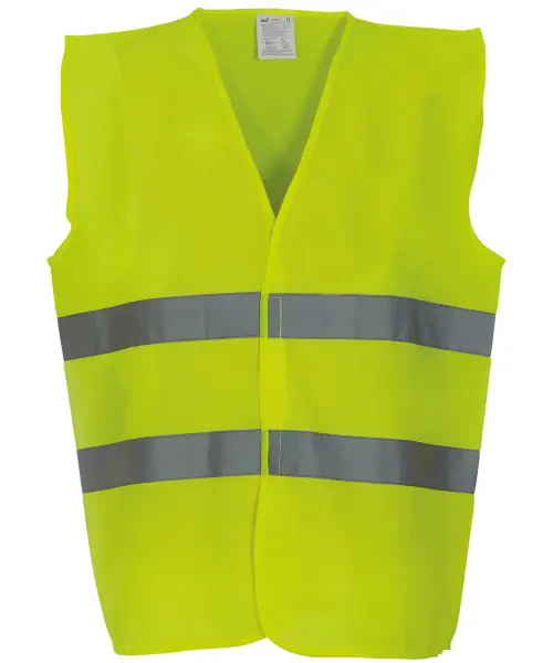 Yoko Hi-Vis 2-Band Waistcoat (HVW102) Yellow