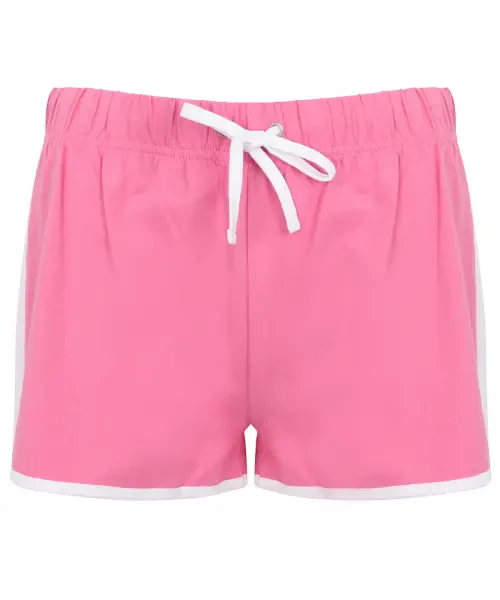 SF Women's Retro Shorts Bright Pink/White