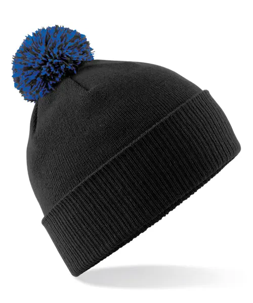 Beechfield Snowstar Beanie Black/bright Royal