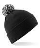 Beechfield Snowstar Beanie Black/white