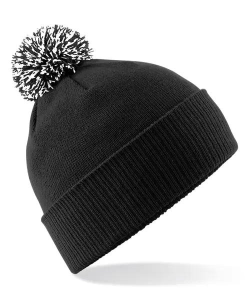 Beechfield Snowstar Beanie Black/white