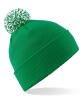 Beechfield Snowstar Beanie Kelly Green/white