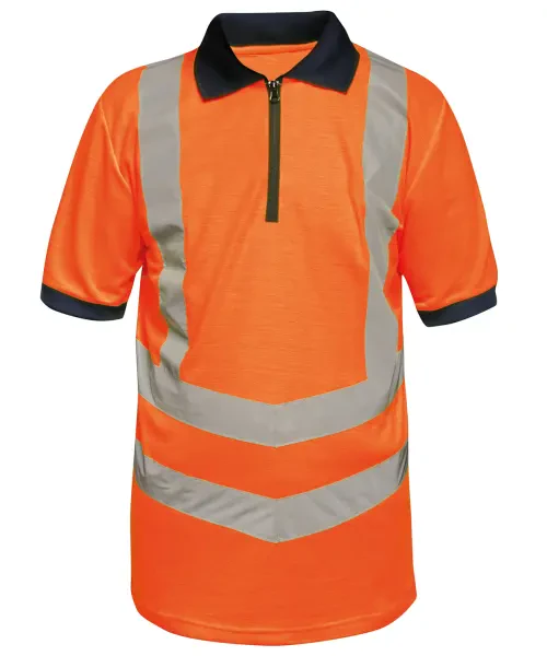 Regatta Hi-Vis Pro Polo Orange/Navy