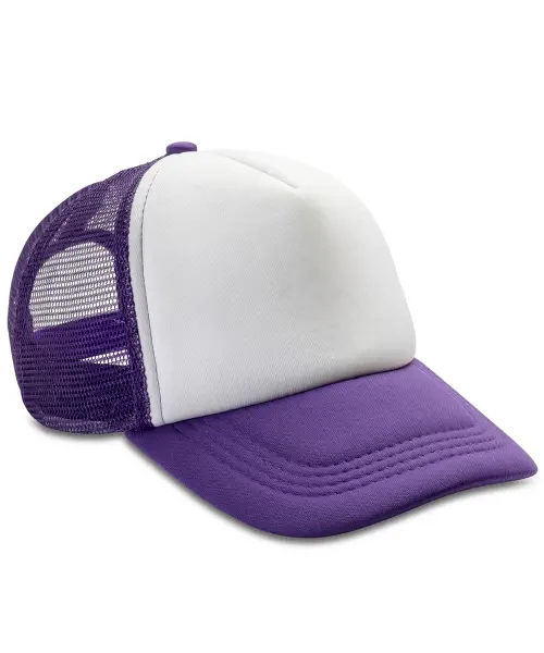 Result Core Detroit Half Mesh Truckers Cap Purple/White