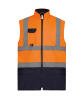 Yoko Hi-Vis Padded Bodywarmer (HV005) Orange/Navy