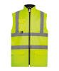 Yoko Hi-Vis Padded Bodywarmer (HV005) Yellow