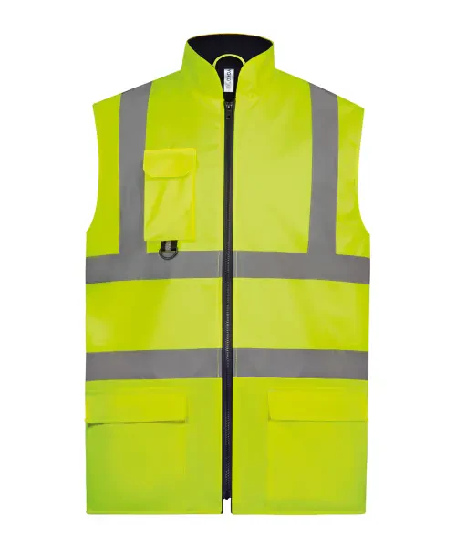 Yoko Hi-Vis Padded Bodywarmer (HV005) Yellow