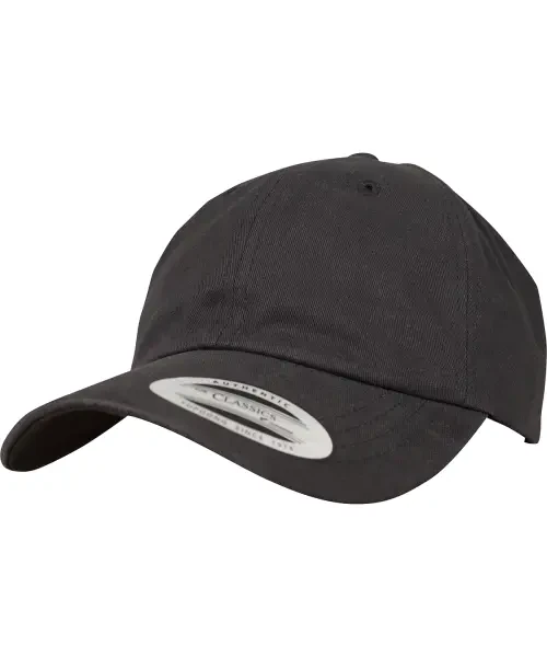 Flexfit by Yupoong Peached Cotton Twill Dad Cap (6245PT) Black