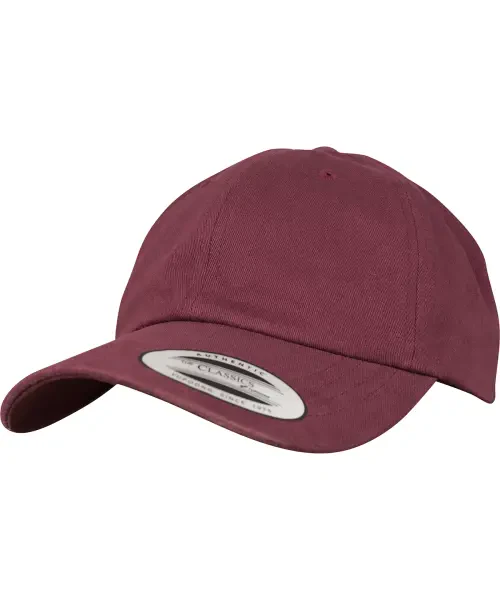 Flexfit by Yupoong Peached Cotton Twill Dad Cap (6245PT) Maroon