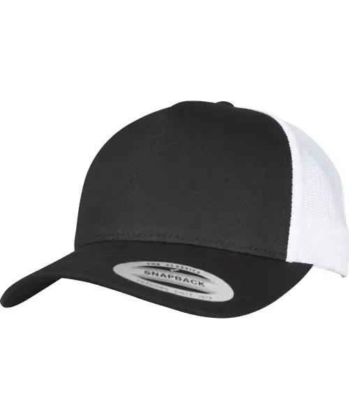 Flexfit by Yupoong 5-Panel Retro Trucker 2-Tone Cap (6506T) Black/White