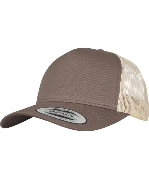 Flexfit by Yupoong 5-Panel Retro Trucker 2-Tone Cap (6506T) Brown/Khaki