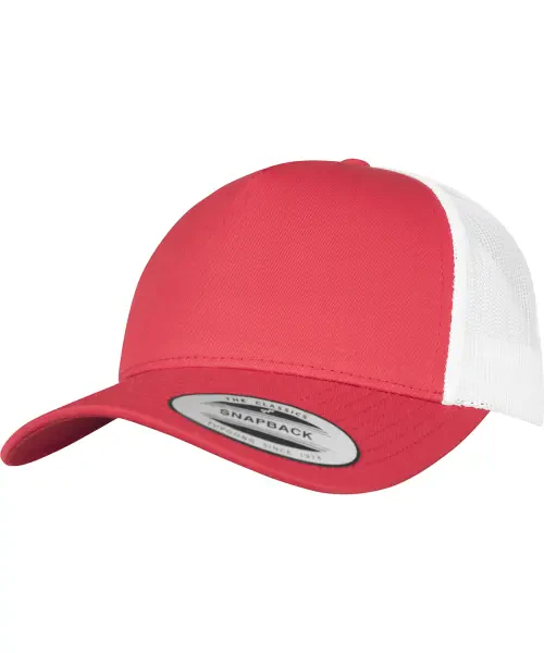 Flexfit by Yupoong 5-Panel Retro Trucker 2-Tone Cap (6506T) Red/White