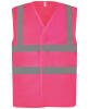 Yoko Top Cool Open Mesh 2 Band and Braces Waistcoat (HVW120) Pink