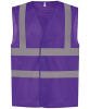 Yoko Top Cool Open Mesh 2 Band and Braces Waistcoat (HVW120) Purple