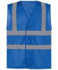 Yoko Top Cool Open Mesh 2 Band and Braces Waistcoat (HVW120) Royal Blue