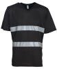 Yoko Hi-Vis Top Cool Super Light V-Neck T-Shirt (HVJ910) Black