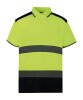 Yoko Hi-Vis Two-Tone Polo Shirt (HVJ220) Yellow/Navy