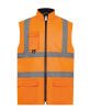 Yoko Hi-Vis Padded Bodywarmer (HV005) Orange