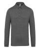 Kariban Jersey Knitted Long Sleeve Polo Shirt Grey Heather