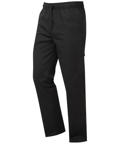 Premier Chef's Essential Cargo Pocket Trousers Black