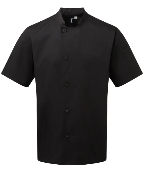 Premier Chef's Essential Short Sleeve Jacket Black