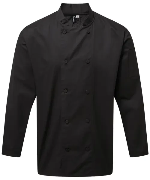 Premier Chef's Coolchecker Long Sleeve Jacket Black