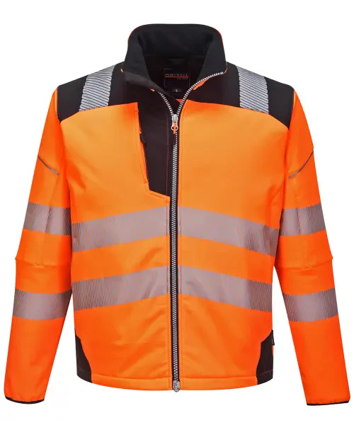 Portwest PW3 Hi-Vis Softshell Jacket (T402) Orange/Black