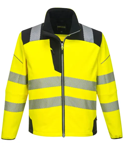 Portwest PW3 Hi-Vis Softshell Jacket (T402) Yellow/Black