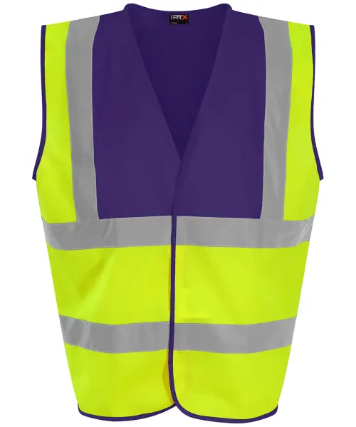 ProRTX Hi-Vis Waistcoat Yellow/Purple