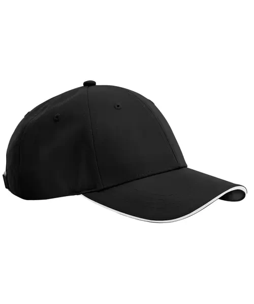 Beechfield Team Sports-Tech Cap Black/White