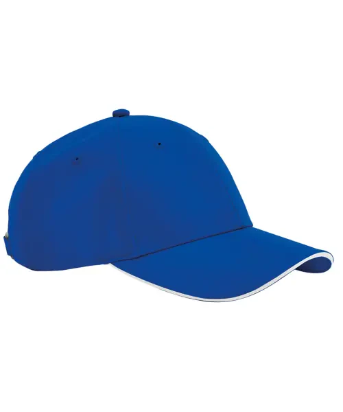 Beechfield Team Sports-Tech Cap Bright Royal/White