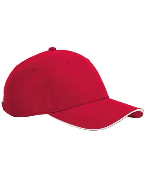 Beechfield Team Sports-Tech Cap Classic Red/White