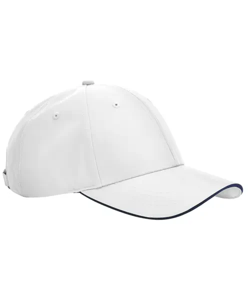 Beechfield Team Sports-Tech Cap White/French Navy