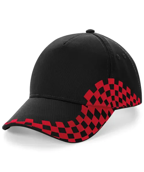 Beechfield Grand Prix Cap Black/Classic Red