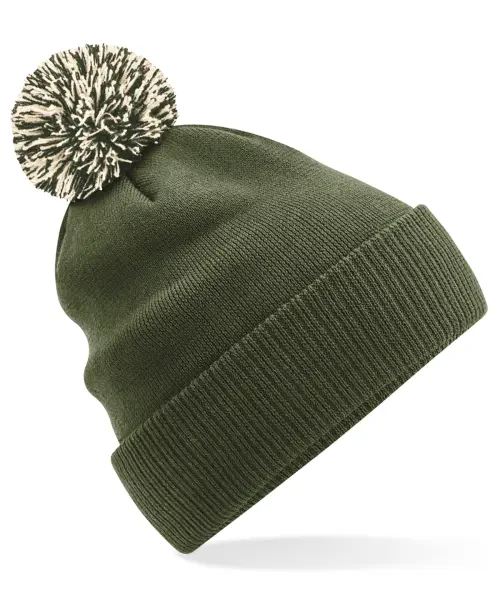 Beechfield Snowstar Beanie Olive Green/oatmeal