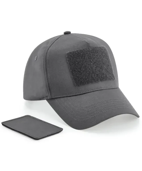 Beechfield Removable Patch 5-Panel Cap Graphite Grey