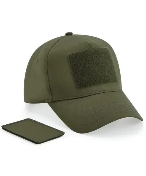 Beechfield Removable Patch 5-Panel Cap Military Green