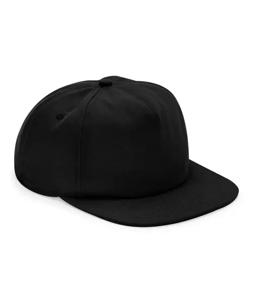 Beechfield Organic Cotton Unstructured 5-Panel Cap Black