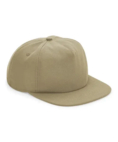 Beechfield Organic Cotton Unstructured 5-Panel Cap Desert Sand