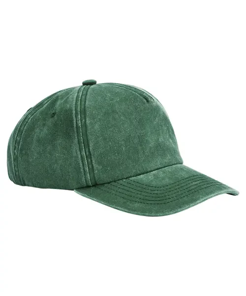 Beechfield Relaxed 5-Panel Vintage Cap Bottle Green