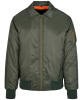 Build Your Brand Collar Bomber Jacket Dark Olive